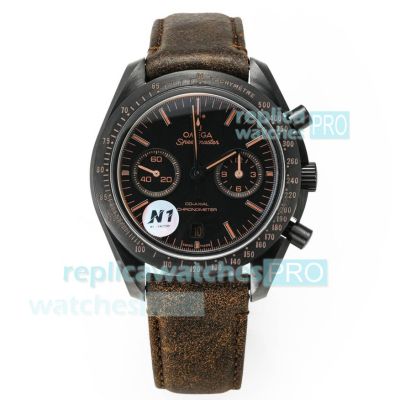N1 Factory Swiss 1:1 Omega Black Ceramic Speedmaster Dark Side of the Moon Watch 